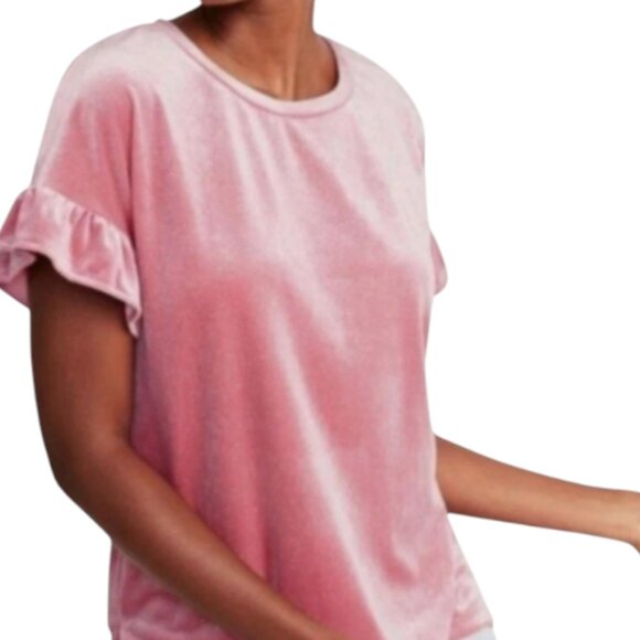 NWT Old Navy Shimmer Holiday Ruffle Sleeve Velour Top Size XL - Picture 1 of 5